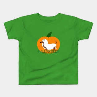 Halloweiner - cute funny Halloween dachshund dog puppy ghost Kids T-Shirt